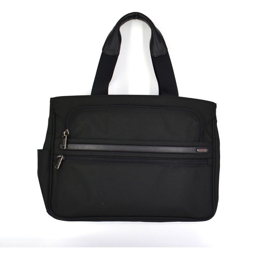 C5 Auth TUMI Voyageur Dara Black Ballistic Nylon Courier Tote Bag Style 26190D4